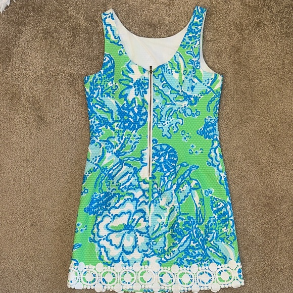 Lilly Pulitzer Blue and Green Floral Dress - Picture 3 of 4